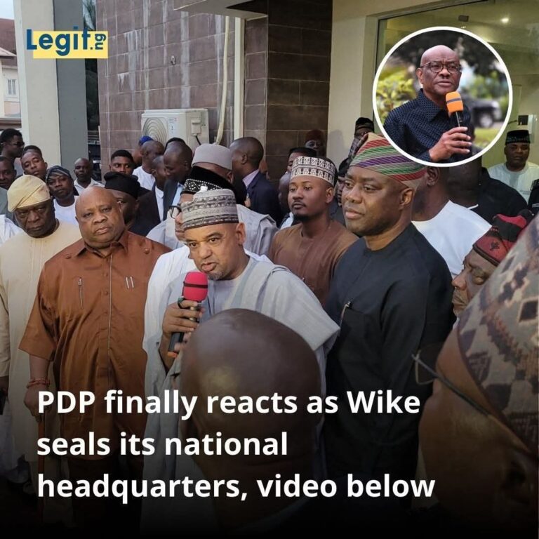 PDP Strongly Condemns Wike-led FCTA For Sealing It’s National Headquarters, Calling It A Bold Abuse Of Power